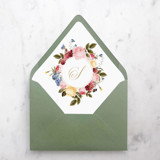 A7 Colorful Vintage Flower Monogram (set of 10) Envelope Liners