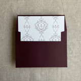grace floral mocha envelope liner for A7 square flap envelope | pack of 10 Envelope Liners