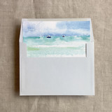 Kai Seaside printed liner for A7 square flap envelope | pack of 10 Envelope Liners