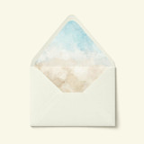 Coastal Watercolor Envelope Liner | Set of 10 Envelope Liners