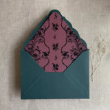 Versailles Nocturne Merlot envelope liner for A7 euro flap envelope | pack of 10 Envelope Liners