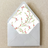 Pink and Red Floral Envelope Liner | Set of 10 | For 5x7” Invitations Envelope Liners