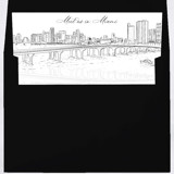 Miami Skyline Envelope Liner with custom text/saying | Set of 10 | For 5x7 Minted Square Flap Envelope Envelope Liners