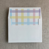 Marshmallow checkers envelope liner for A7 square flap envelope | pack of 10 Envelope Liners