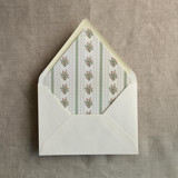 Emberlin vintage green floral print envelope liner for A7 euro flap envelope | pack of 10 Envelope Liners