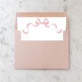 A7 Envelope Liners Pink Bow Square Flap (set of 10) Envelope Liners