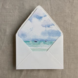 Kai Seaside printed liner for A7 euro flap envelope | pack of 10 Envelope Liners