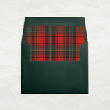 A7 Envelope Liners Square Flap // Holiday Plaid 1 (Set of 25) Envelope Liners