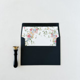 Pink and blue  Wildflower Garden Wedding Invitation Envelope Liners  A7, 5 x 7 Set of 10 Envelope Liners