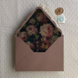 Antique garden floral liner for A7 euro flap envelope | pack of 10 Envelope Liners