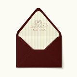 Swan Green Stripe Envelope Liner | Set of 10 Envelope Liners