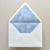 A7 Envelope Liners Fresco Texture in Arctic Blue for Euro Flap Envelopes | Pack of 10 Envelope Liners