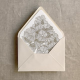 Hazelnut ruffled floral lace liner for A7 euro flap envelope | pack of 10 Envelope Liners