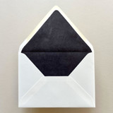 A7 Envelope Liners Fresco Texture in Ebony for Euro Flap Envelopes | Pack of 10 Envelope Liners