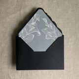 White calla floral vellum envelope liner for A7 euro flap envelope | pack of 10 Envelope Liners