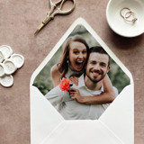 Custom Photo Envelope Liners | Set of 10 | For 5x7” invitations Envelope Liners