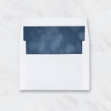 Steel Blue Velvet Envelope Liners for 5 x 7 Invites (Set of 10) Envelope Liners