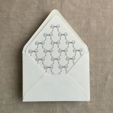 Black ribbon bows printed envelope liner for A7 euro flap envelope  | pack of 10 Envelope Liners