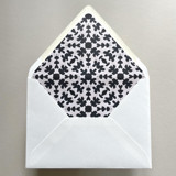 A7 Euro Flap Envelope Liners | Isabella| in Black & Cream | Pack of 10 Envelope Liners