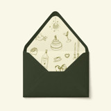 Wedding Celebration Doodles Envelope Liner | Set of 10 Envelope Liners