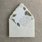 Antique hydrangea moss liner for A7 euro flap envelope | pack of 10 Envelope Liners