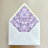 A7 Envelope Liners Speckled Symmetry in Violet for Euro Flap Envelopes | Pack of 10 Envelope Liners