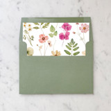 A7 Envelope Liners Pressed Flowers Square Flap (set of 10) Envelope Liners