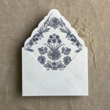 Venetian floral navy blue liner for A7 euro flap envelope | pack of 10 Envelope Liners