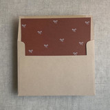 Rust baby ribbon bows envelope liner for A7 square flap envelope | pack of 10 Envelope Liners