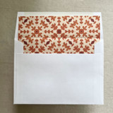 A7 Envelope Liners Isabella in Orange Marmalade for Straight Flap Envelopes | Pack of 10 Envelope Liners