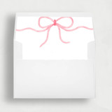 Dainty Pink Bow Liner | Set of 25 Square Envelope Liners Envelope Liners