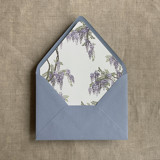 Wisteria floral envelope liner for A7 euro flap envelope | pack of 10 Envelope Liners