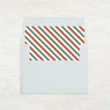 A7 Envelope Liners Square Flap // Candy Cane Lane (Set of 25) Envelope Liners