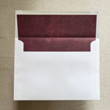 A7 Envelope Liners Fresco Texture in Dramatic Red for Straight Flap Envelopes | Pack of 10 Envelope Liners