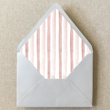 Blush Pink Stripe Envelope Liner | Set of 10 | For 5x7” Invitations Envelope Liners