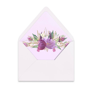 Sparkling Amethyst Envelope Liners | Set of 25 | For A7 envelopes Envelope Liners