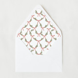 Watercolor Holiday Trellis Liner | Set of 25 Euro Envelope Liners Envelope Liners