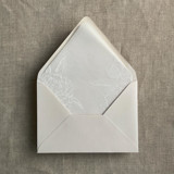 White grand peony vellum envelope liner for A7 euro flap envelope | pack of 10 Envelope Liners