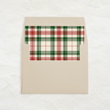 A7 Envelope Liners Square Flap // Holiday Plaid 3 (Set of 25) Envelope Liners