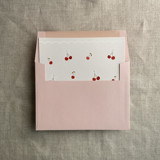 Sweet cherries envelope liner for A7 square flap envelope | pack of 10 Envelope Liners