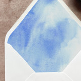 Blue Watercolor Envelope Liner | Set of 10 | For 5x7” invitations Envelope Liners