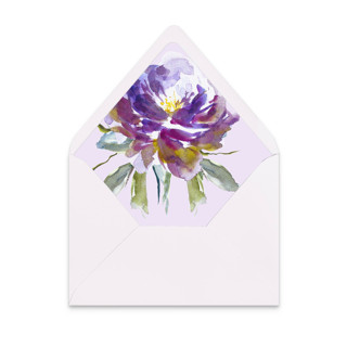 Purple Floral Envelope Liners | Set of 25 | For A7 envelopes Envelope Liners