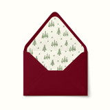 Vintage Christmas Tree Envelope Liner | Set of 10 Envelope Liners