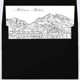 Montana Skyline Envelope Liner with custom text/saying | Set of 10 | For 5x7 Minted Square Flap Envelope Envelope Liners