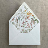 Fresco style floral printed envelope liner for A7 euro flap envelope | pack of 10 Envelope Liners