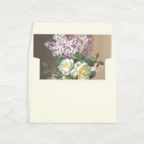 A7 Fine Art Envelope Liners Square Flap // White Roses (Set of 25) Envelope Liners