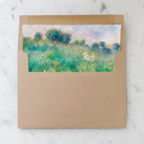 A7 Envelope Liners Renoir's Meadow Scene Square Flap (set of 10) Envelope Liners