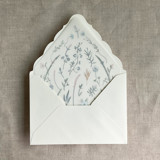 Soft floral garden printed vellum envelope liner for A7 euro flap envelope | pack of 10 Envelope Liners