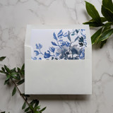 Leafy Watercolor Square Envelope Liner | Set of 10 Envelope Liners