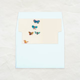 A7 Envelope Liners Square Flap // Five Butterflies (Set of 25) Envelope Liners
